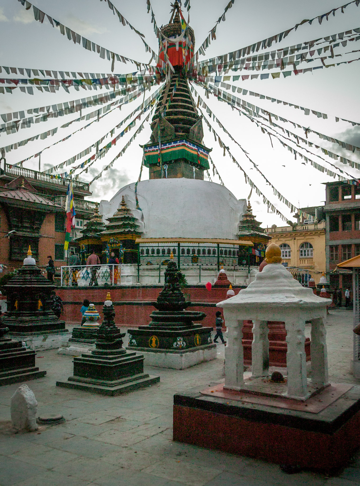 Discovered courtyard Stupa