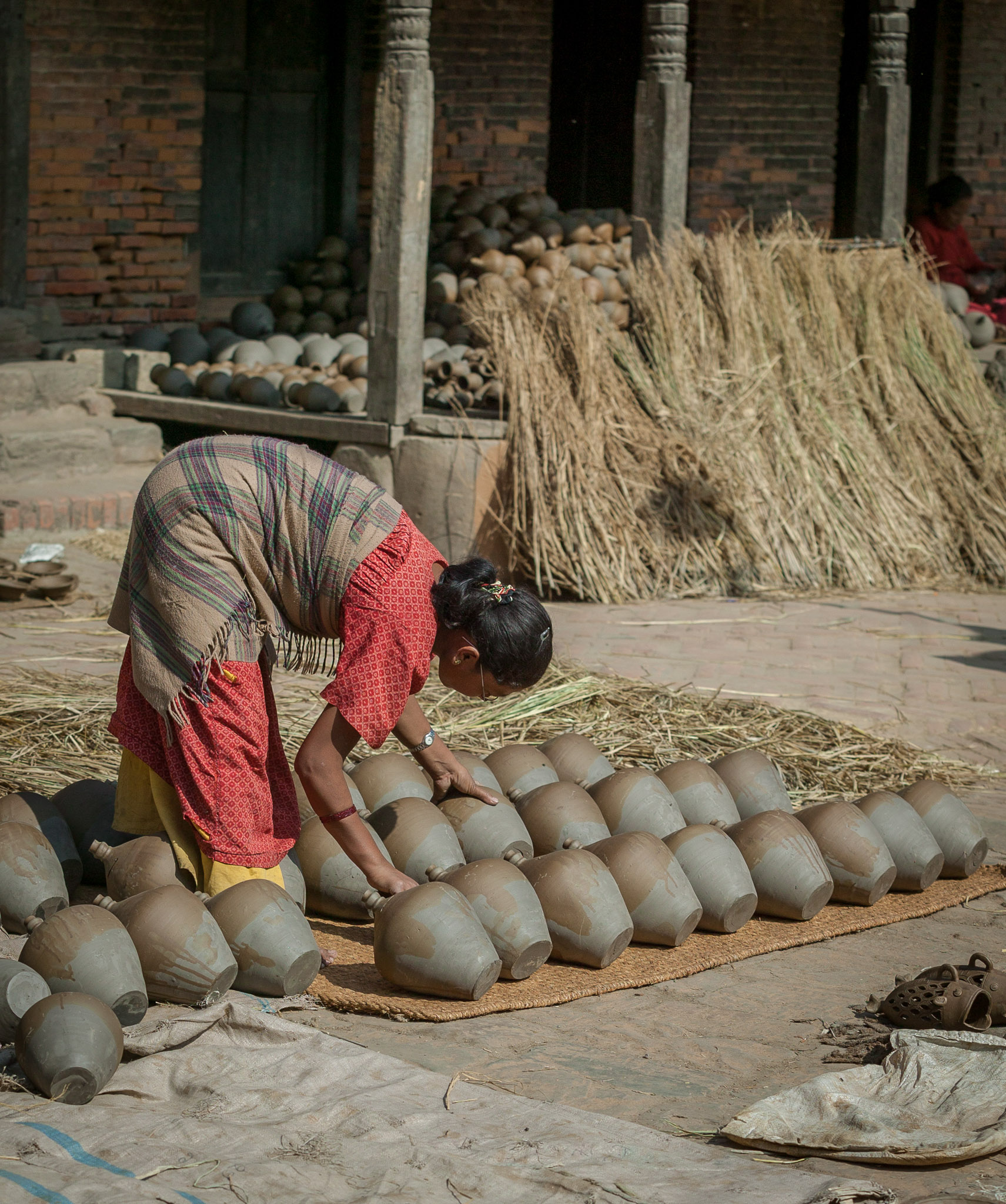 Making pottery in Bhaktapur