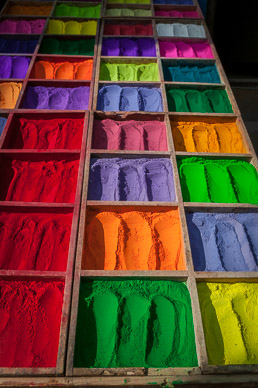 Colored powder (Abeer) for sale at Pashupatinath Hindu Temple