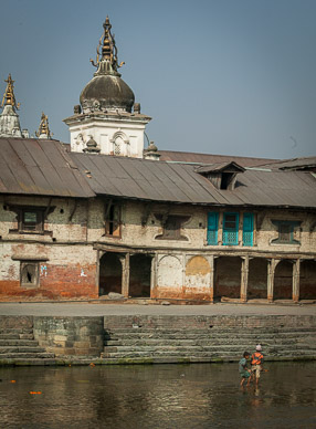 Cremation ceremony at Pashupatinath Temple