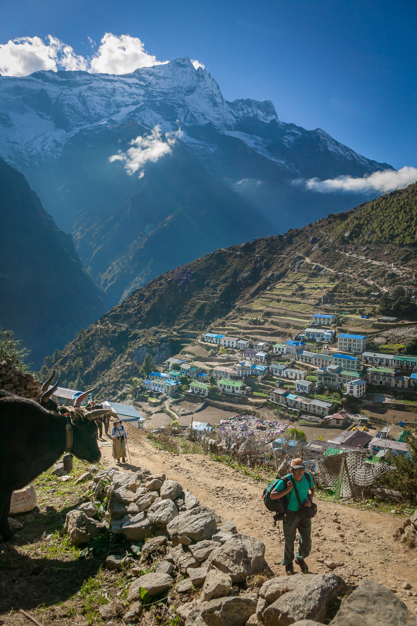 Coming into Namche