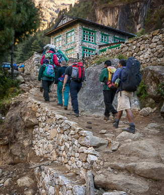 Very steep, rough tread