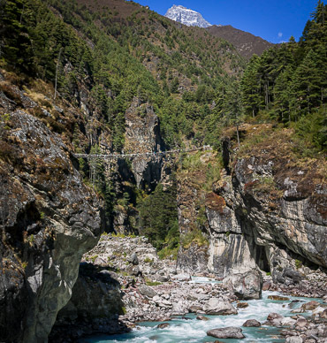 Last and highest bridge before turning up toward Namche