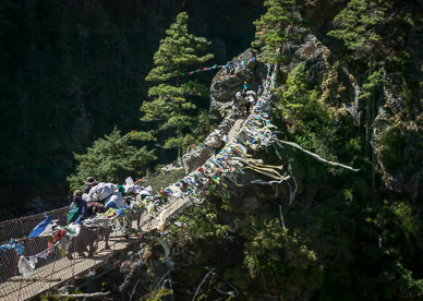 Last and highest bridge before turning up toward Namche