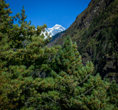 Our first view of Everest