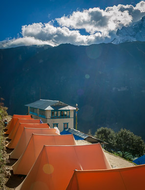 Another trekking group's camp