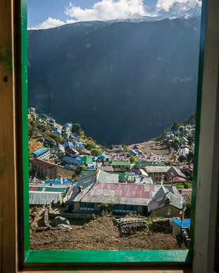 View of Namche out my window