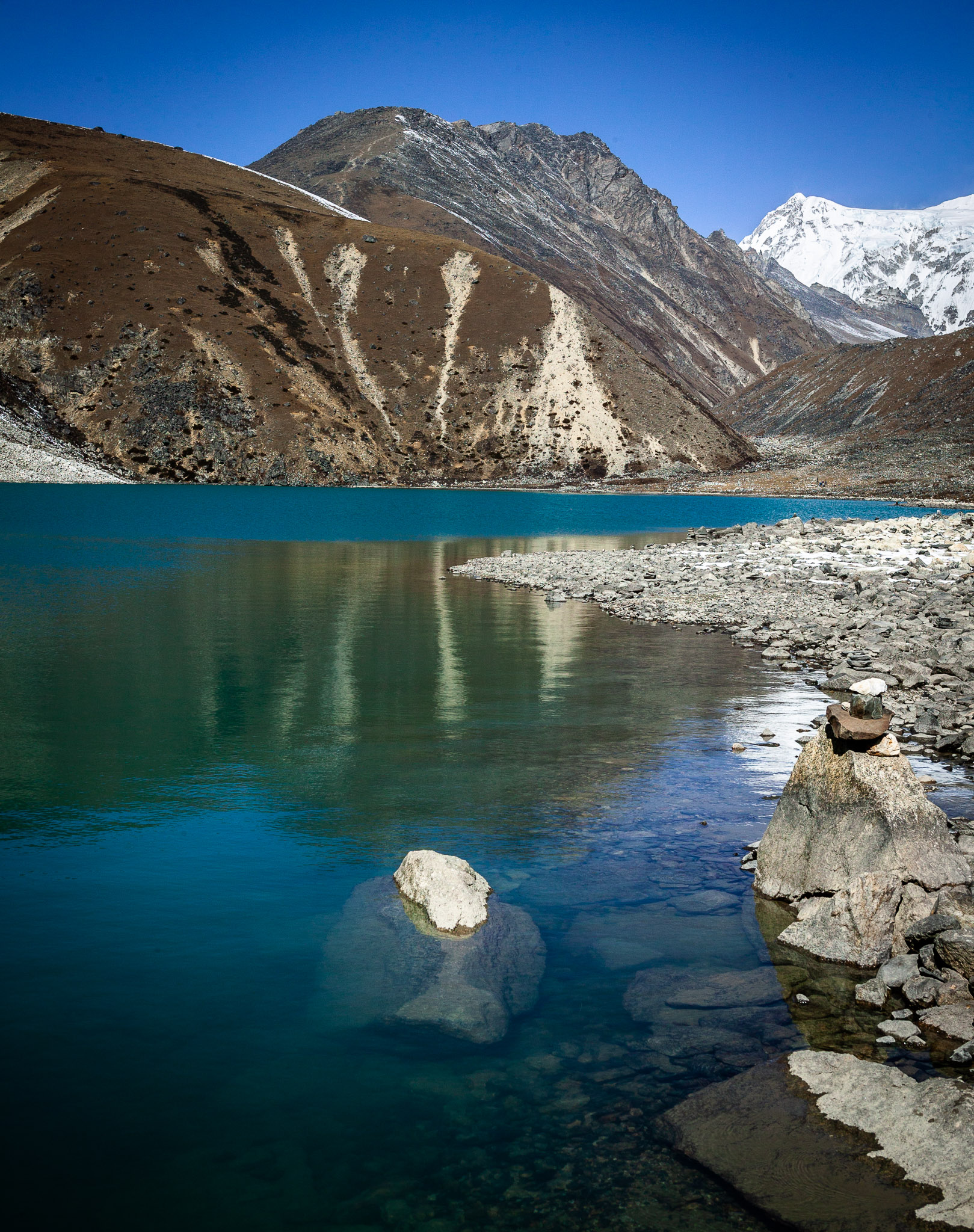 Lower Gokyo lake, Gokyo Ri in distance