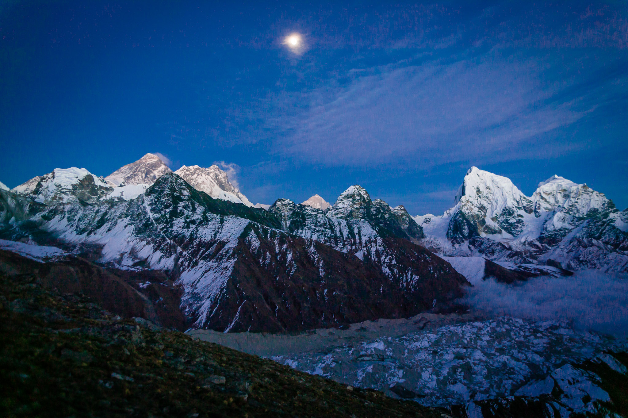 Moonrise from Gokyo Ri