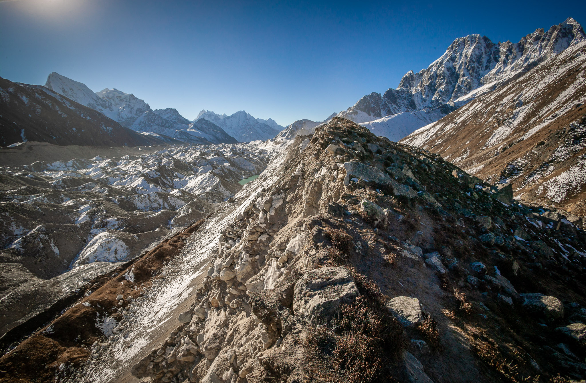 The Ngozumpa Glacier moraine