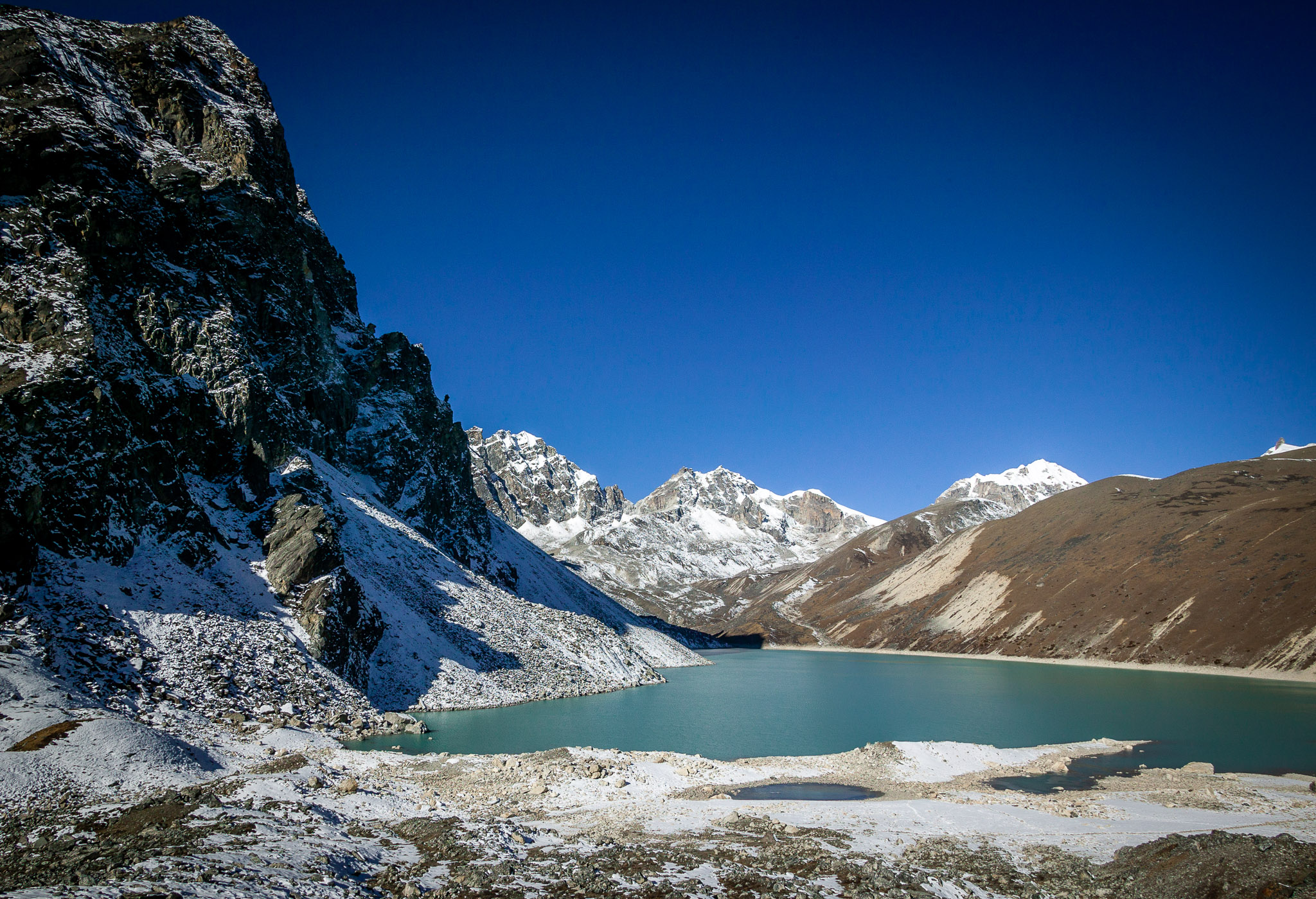 Upper Gokyo Lake, Gokyo Ri on left