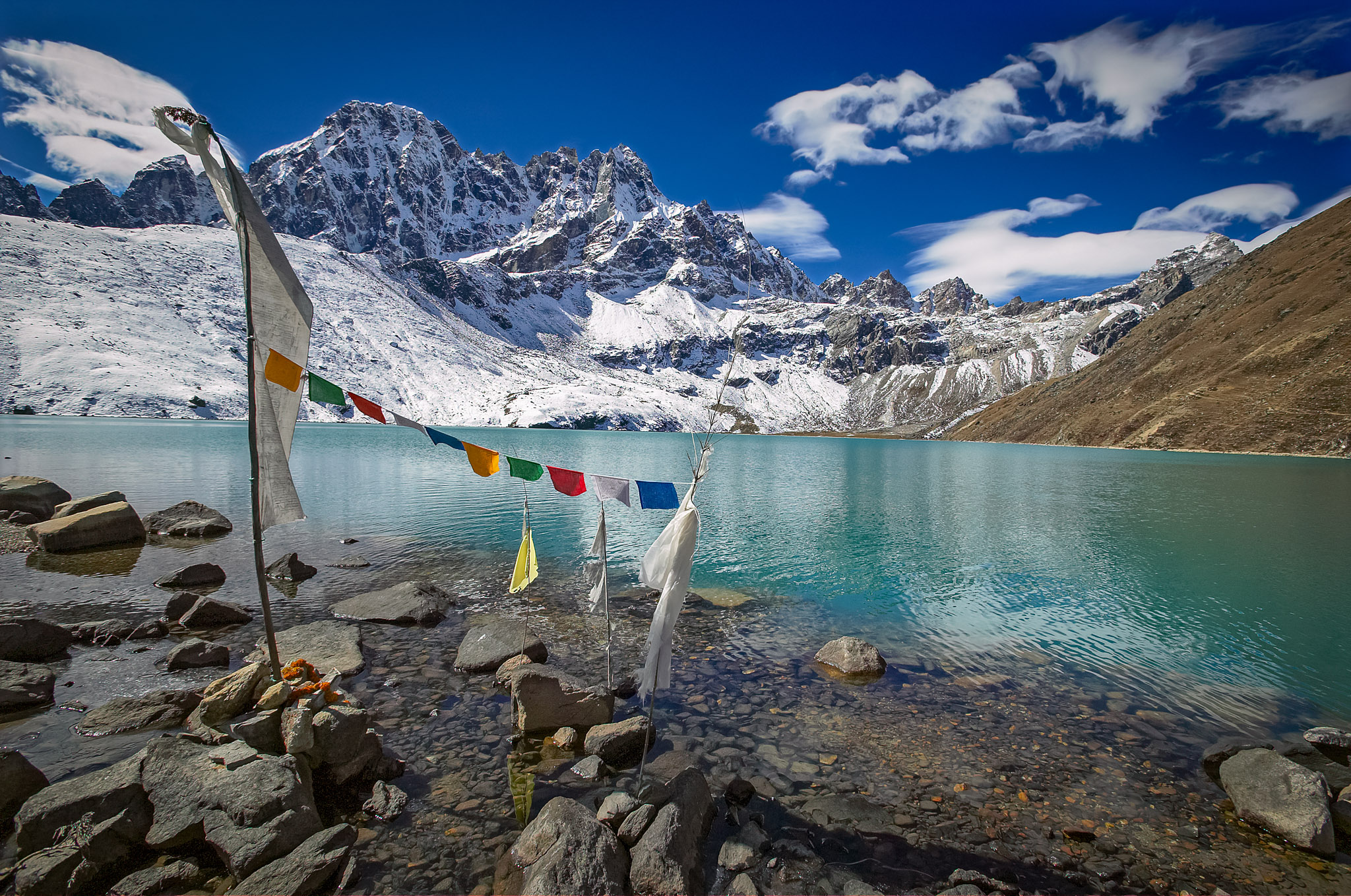 Prayer Flags at Gokyo Lake, Everest Region