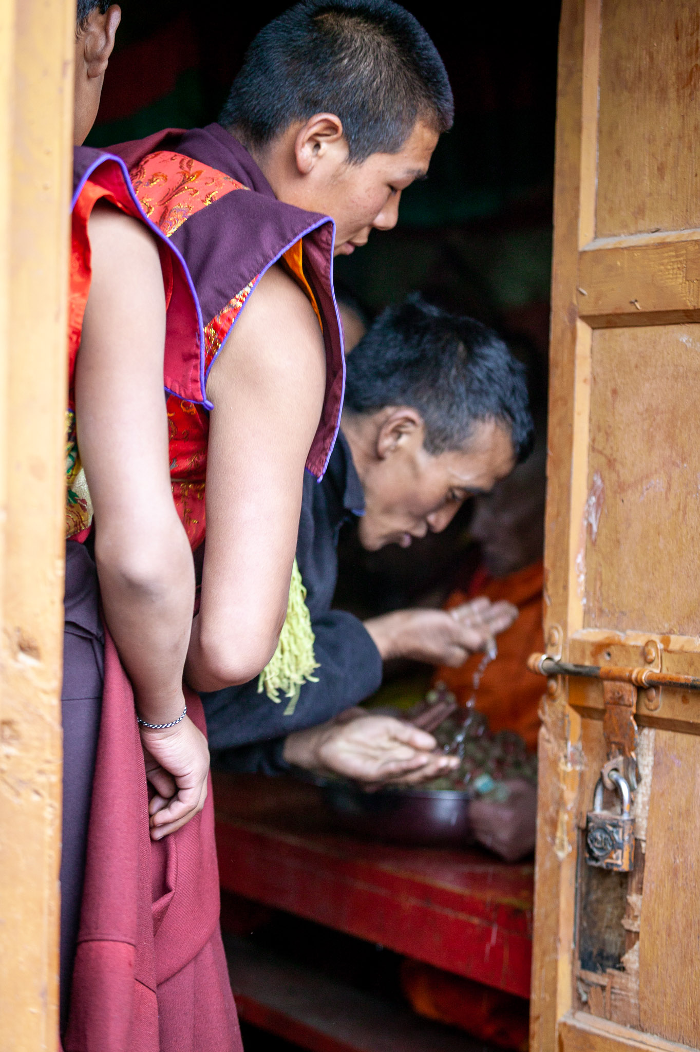 Receiving Blessing Ceremony's holy water