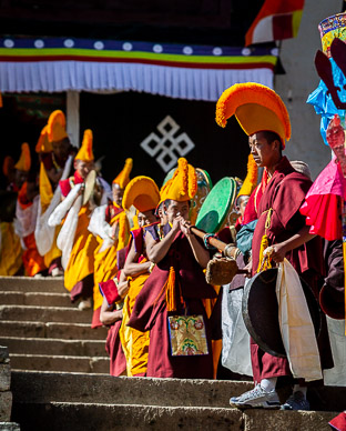 Festival's Blessing Ceremony begins with procession out of monastery