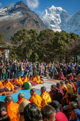 Monks at Mani-Rimdu Blessing Ceremony