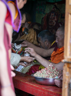 Receiving Blessing Ceremony's holy dough ball