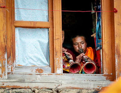 Monks sounding call to festival