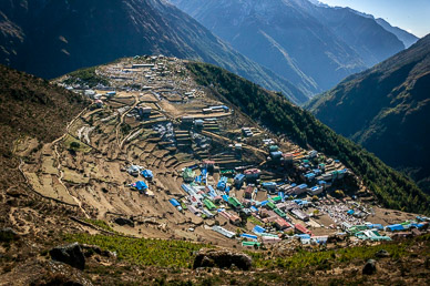 Arriving back in Namche